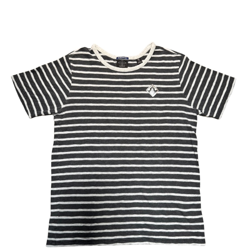 Scotch & Soda Black and White Nautical Striped Tee
